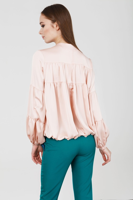 Свободная блуза пудрового оттенка 1 - интернет-магазин Natali Bolgar