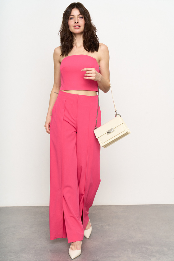 Штани-палаццо рожевого кольору - интернет-магазин Natali Bolgar