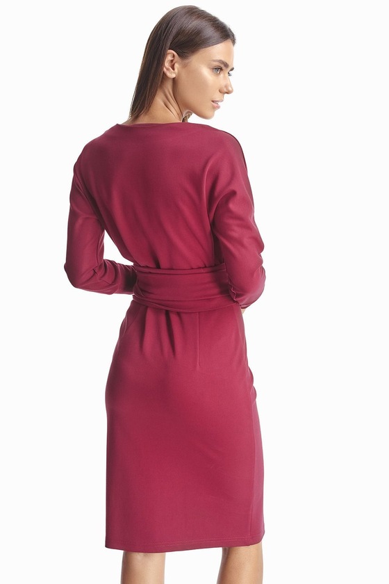 Платье ягодного оттенка с разрезом 2 - интернет-магазин Natali Bolgar