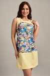 Комбинированное платье без рукавов с фигурной кокеткой 3 - интернет-магазин Natali Bolgar