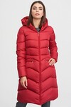 Пальто-пуховик с капюшоном красного цвета 1 - интернет-магазин Natali Bolgar