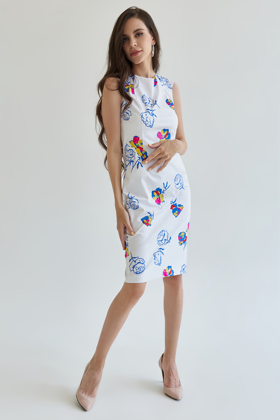 Платье футляр белого цвета - интернет-магазин Natali Bolgar
