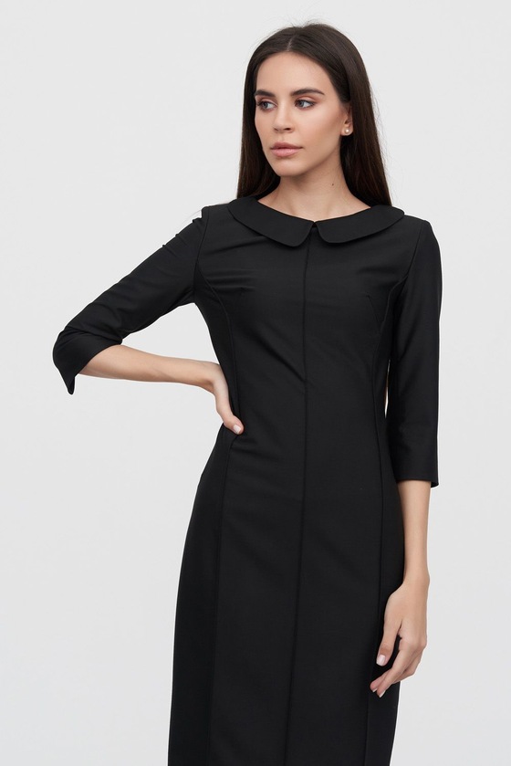 Черное платье с воротником 2 - интернет-магазин Natali Bolgar