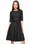 Женственное платье черного цвета в принте 1 - интернет-магазин Natali Bolgar