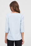 Блуза голубого цвета с оборкой 1 - интернет-магазин Natali Bolgar
