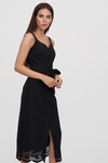 Платье черного цвета с вышивкой 1 - интернет-магазин Natali Bolgar