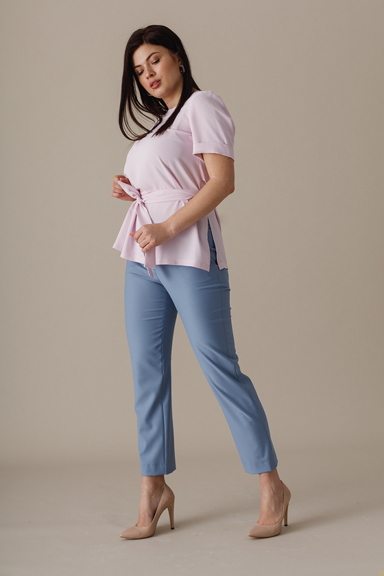 Блуза розового цвета с разрезами - интернет-магазин Natali Bolgar