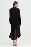 Платье-рубашка с поясом черного цвета 3 - интернет-магазин Natali Bolgar