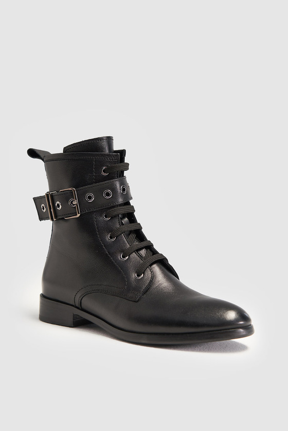 Ботинки из кожи черного цвета - интернет-магазин Natali Bolgar
