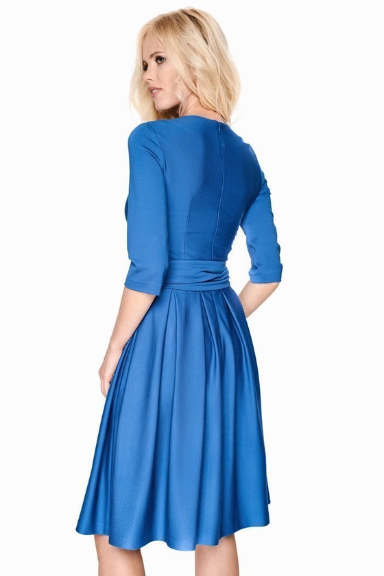 Женственное платье лазурного цвета 1 - интернет-магазин Natali Bolgar