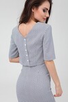 Укороченная блуза с принтом 1 - интернет-магазин Natali Bolgar