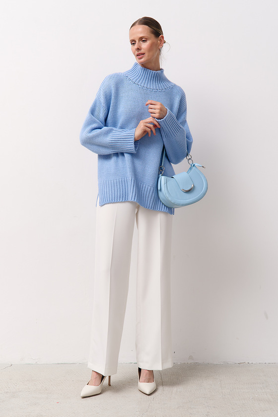 Блакитний светр у стилі оверсайз 3 - интернет-магазин Natali Bolgar
