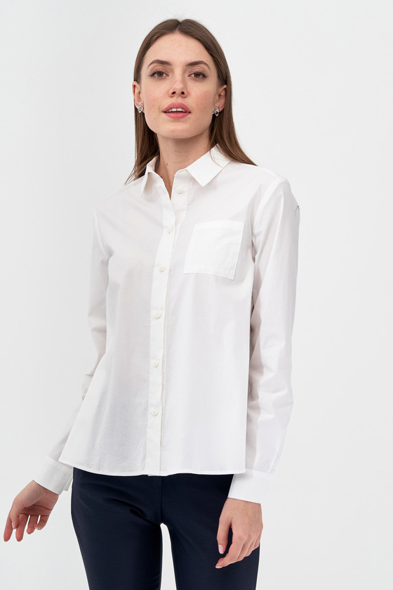 Асимметричная блуза белого цвета 3 - интернет-магазин Natali Bolgar
