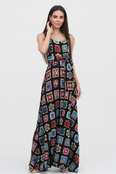 Длинное платье с ярким принтом  – Natali Bolgar