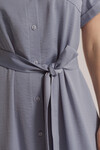 Длинное платье-рубашка голубого цвета 5 - интернет-магазин Natali Bolgar