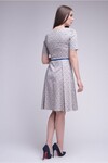 Платье с абстрактным принтом со складками 1 - интернет-магазин Natali Bolgar