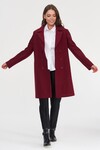 Двубортное пальто цвета бордо 5 - интернет-магазин Natali Bolgar