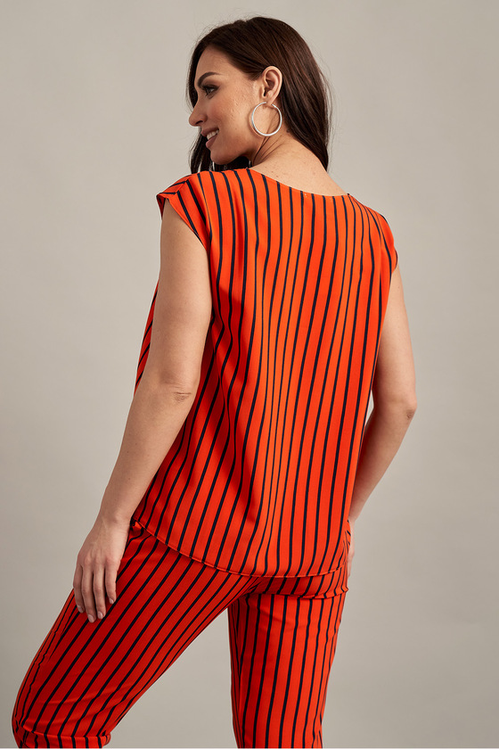 Блуза красного цвета в полоску 1 - интернет-магазин Natali Bolgar