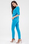 Лаконичная блуза лазурно-голубого оттенка 2 - интернет-магазин Natali Bolgar