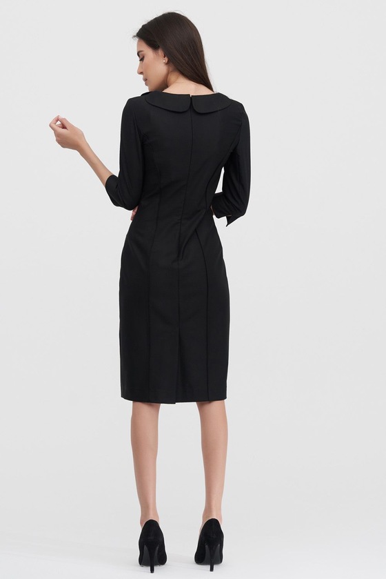Черное платье с воротником 3 - интернет-магазин Natali Bolgar