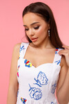 Платье белого цвета с отрезной талией   3 - интернет-магазин Natali Bolgar