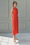 Платье кораллового цвета на запах  2 - интернет-магазин Natali Bolgar