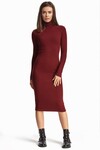 Платье-гольф бордового цвета 2 - интернет-магазин Natali Bolgar