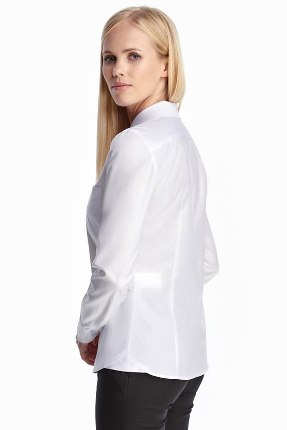 Белая рубашка с отложным воротником 1 - интернет-магазин Natali Bolgar