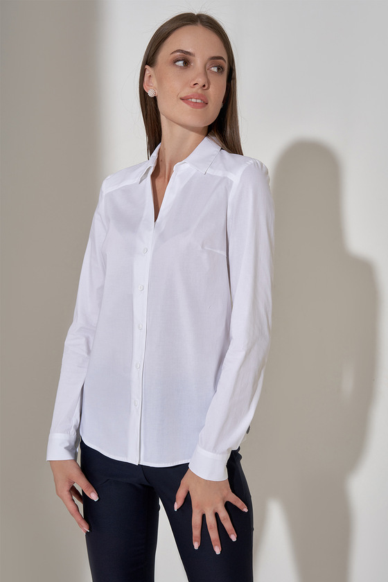 Сорочка білого кольору з довгим рукавом 1 - интернет-магазин Natali Bolgar