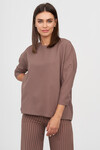  Блуза цвета мокко в мелкую полоску  2 - интернет-магазин Natali Bolgar