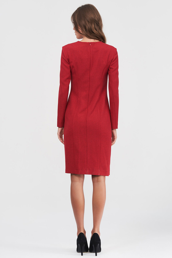 Красное платье с контрастным кантом 2 - интернет-магазин Natali Bolgar