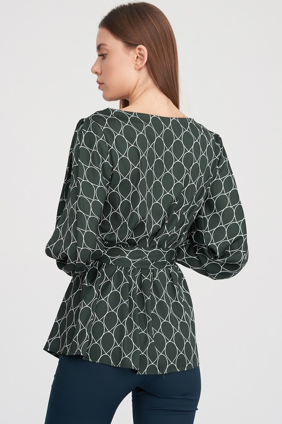 Шелковая блуза с поясом 2 - интернет-магазин Natali Bolgar