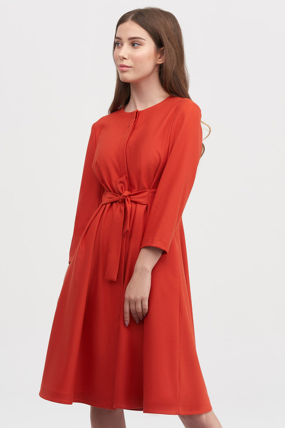 Платье А-силуэта красного цвета 1 - интернет-магазин Natali Bolgar