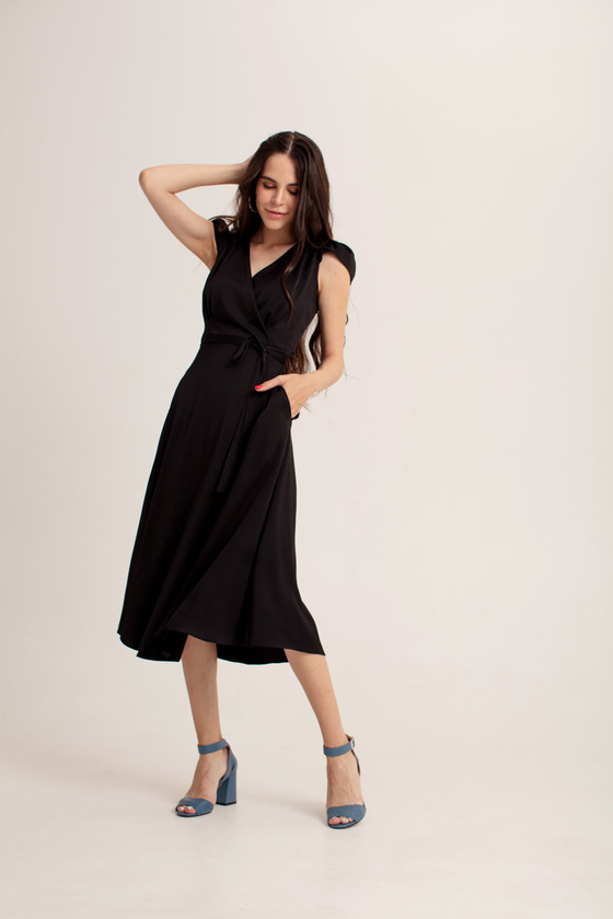  Платье на запах черного цвета 5 - интернет-магазин Natali Bolgar