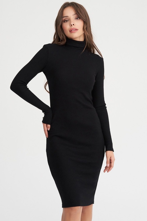 Платье-гольф черного цвета 1 - интернет-магазин Natali Bolgar