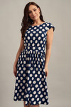 Платье темно-синего цвета в горох 1 - интернет-магазин Natali Bolgar