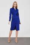 Платье-рубашка ярко-синего цвета 2 - интернет-магазин Natali Bolgar