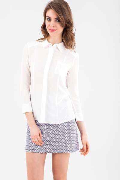 Классическая рубашка белого цвета  – Natali Bolgar