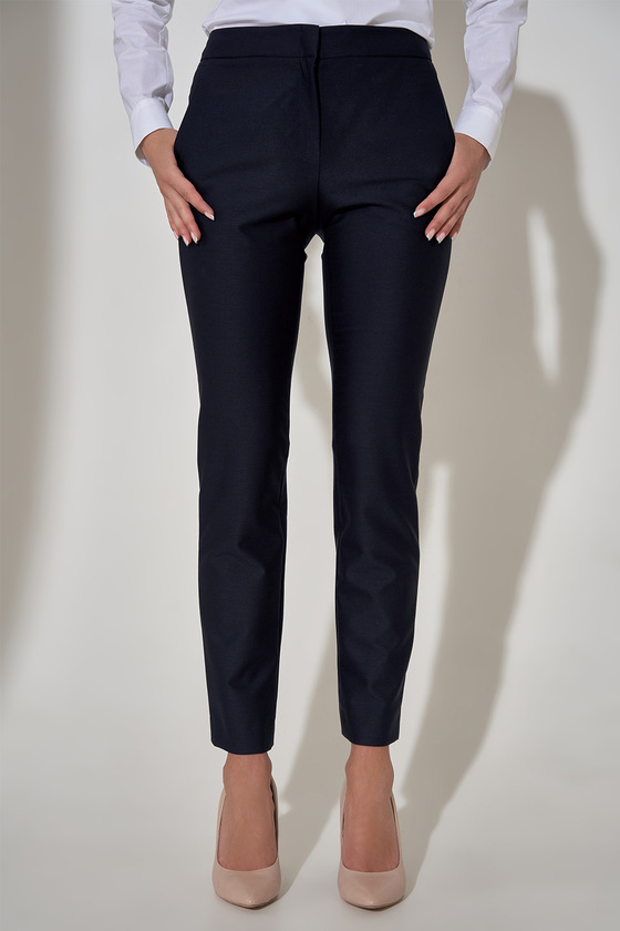 Класичні штани темно-синього кольору 1 - интернет-магазин Natali Bolgar