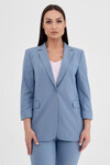 Жакет голубого цвета с укороченным рукавом 4 - интернет-магазин Natali Bolgar