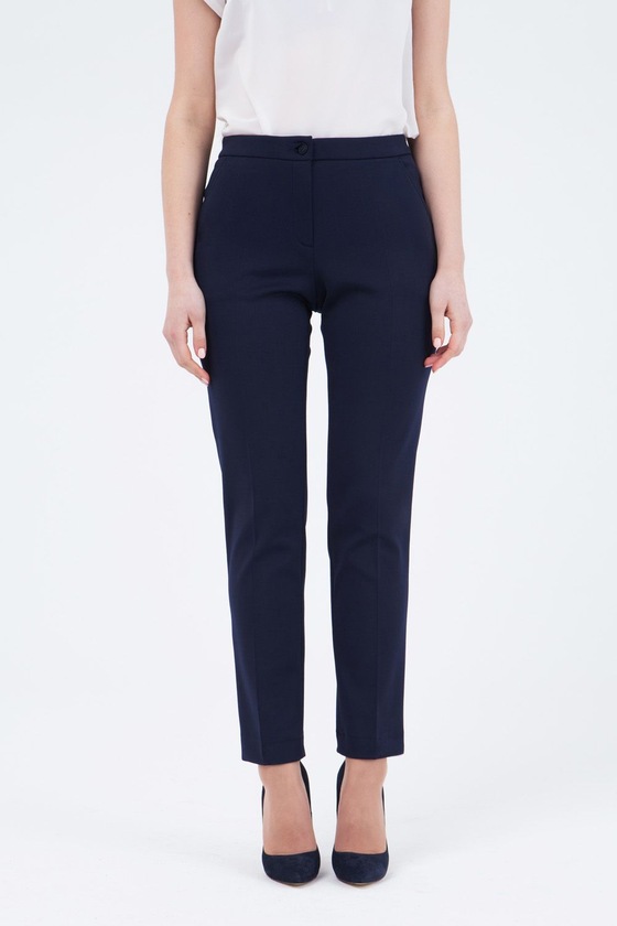 Классические брюки темно-синего цвета 1 - интернет-магазин Natali Bolgar
