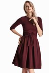 Платье бордового цвета со складками 2 - интернет-магазин Natali Bolgar