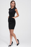 Платье-футляр со складками черного цвета - интернет-магазин Natali Bolgar