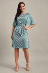 Голубое свободное платье в белый горох 4 - интернет-магазин Natali Bolgar