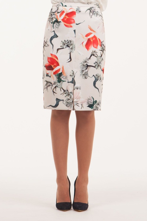 Принтованная юбка с разрезом спереди - интернет-магазин Natali Bolgar
