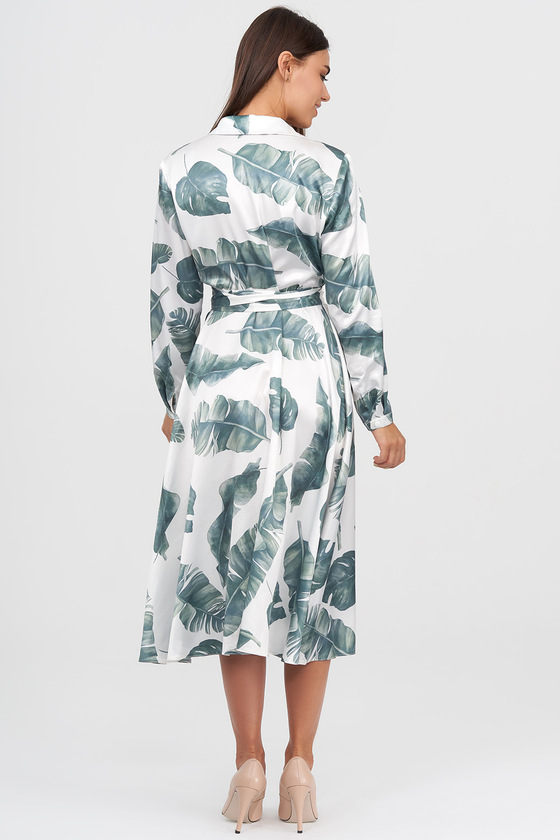 Платье-рубашка в тропическом принте 2 - интернет-магазин Natali Bolgar