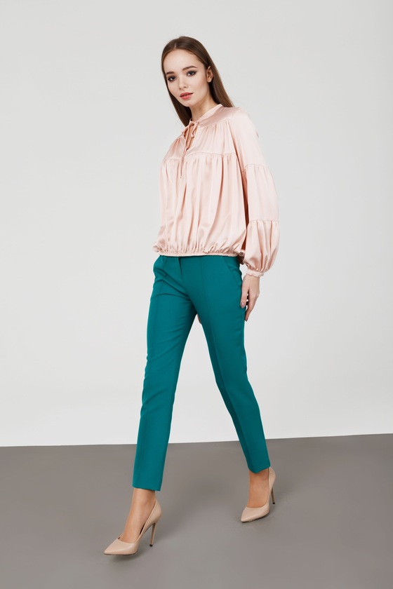 Свободная блуза пудрового оттенка 2 - интернет-магазин Natali Bolgar