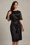 Платье чёрного цвета с поясом 3 - интернет-магазин Natali Bolgar