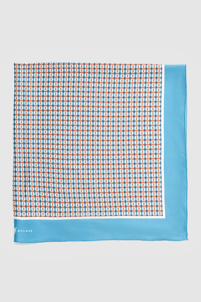 Легкий шелковый платок в геометрическом принте  – Natali Bolgar