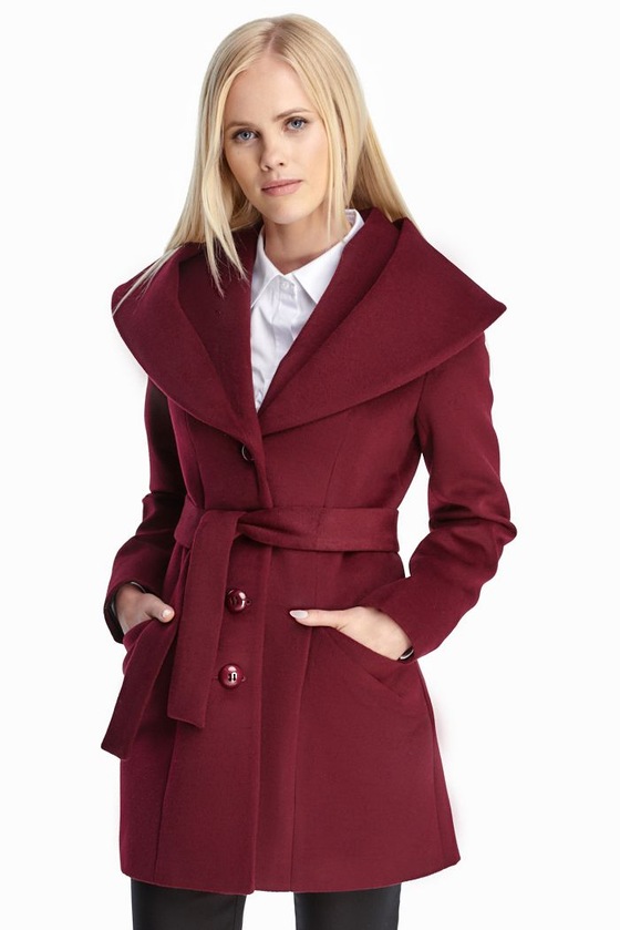Пальто бордового цвета 3 - интернет-магазин Natali Bolgar